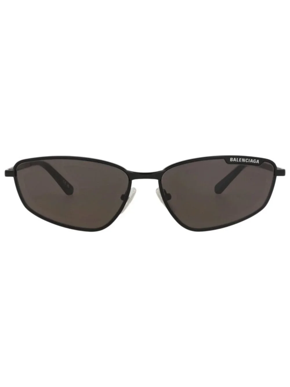 New Balenciaga Women's Sunglasses Square Rectangle Metal Frame Unisex Black Grey